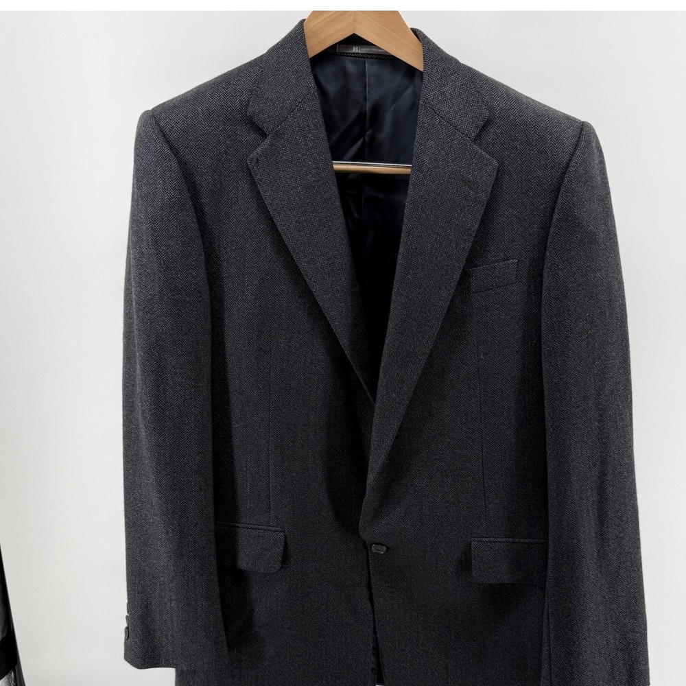 Hickey Freeman Blazer‎ 40R Madison Sport Coat Brown LambsWool 2 Button *flaws*